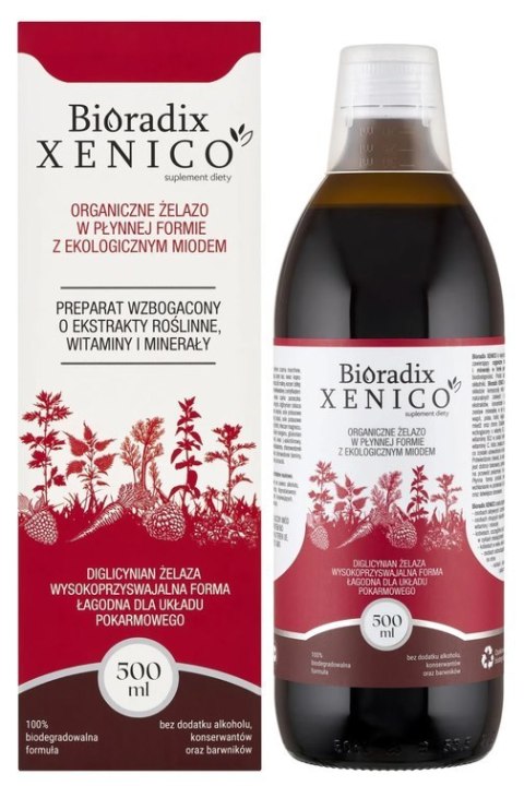 Bioradix Xenico żelazo w płynie z BIO miodem 500ml XENICO PHARMA
