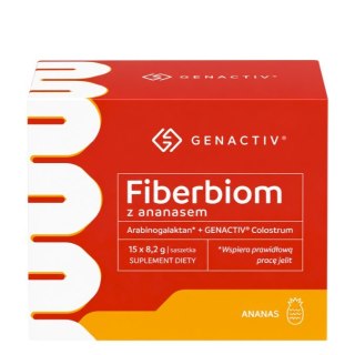 GENACTIV Fiberbiom z ananasem arabinogalaktan + colostrum 15 sasz.
