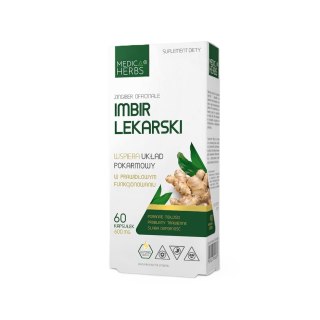 MEDICA HERBS Imbir Lekarski 600mg, 60 kaps.