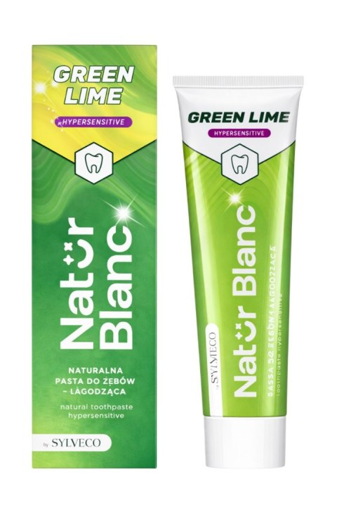 NATUR BLANC Pasta do zębów bez fluoru GREEN LIME łagodząca nadwrażliwość 100ml SYLVECO