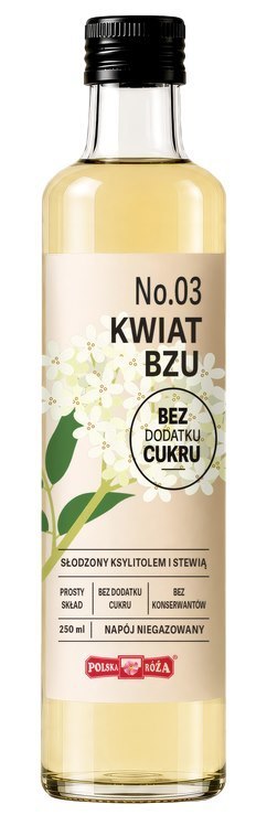 Napój No.03 kwiat bzu bez dodatku cukru 250ml POLSKA RÓŻA