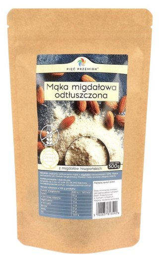 PIĘĆ PRZEMIAN Mąka migdałowa odtłuszczona bezglutenowa 500g