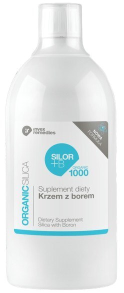 SILOR+B ORGANIC 1000 krzem z borem 1000 ml INVEX REMEDIES
