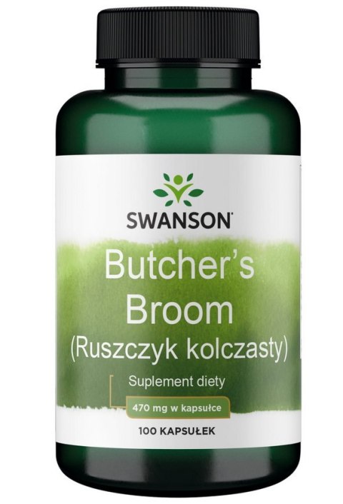 SWANSON Butcher's broom 470mg, 100kap. - Ruszczyk kolczasty