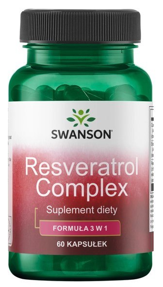 SWANSON Resveratrol Complex 180mg, 60kaps. - Resweratrol