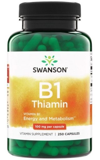 SWANSON Witamina B-1 100mg, 250kap. - Tiamina