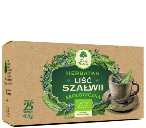 Szałwia liść fix BIO 25*1,5g DARY NATURY