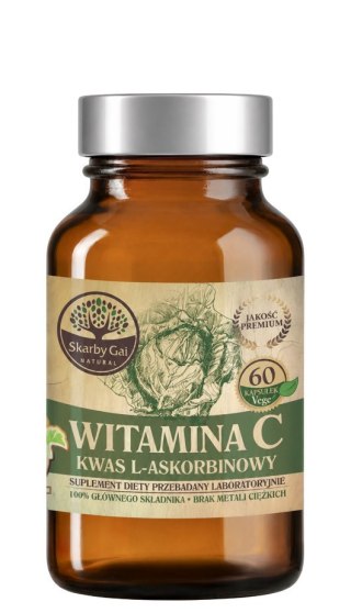 Witamina C z kapusty w kapsułkach 1000mg, 60 kaps. SKARBY GAI NATURAL
