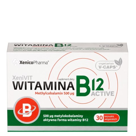 XeniVIT Witamina B12 Active 500mcg, 30 Vcaps. XENICO PHARMA
