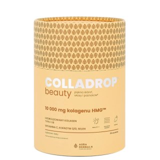 AURA HERBALS Colladrop BEAUTY saszetki - kolagen morski HMG smak mango 10000mg, 30 sasz.