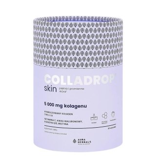 AURA HERBALS Colladrop SKIN saszetki - kolagen wołowy smak truskawkowy 5000mg, 30 sasz.