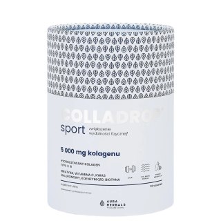 AURA HERBALS Colladrop SPORT saszetki - kolagen rybi 5000mg + kreatyna 3g smak mango-marakuja 30 sasz.