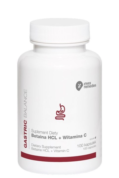Betaina HCL + witamina C 100 kaps. INVEX REMEDIES