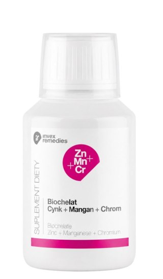 Biochelat Zn-Mn-Cr cynk + mangan + chrom 150 ml INVEX REMEDIES