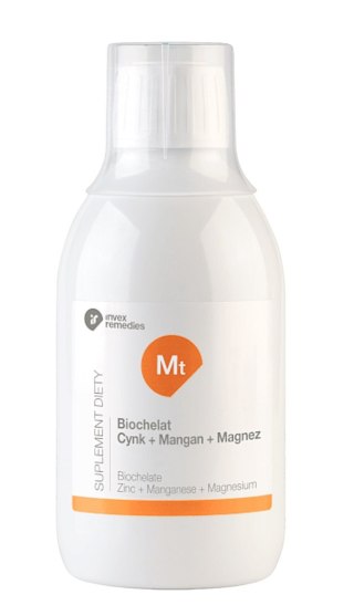 Biochelat Zn-Mn-Mg cynk + mangan + magnez 300 ml INVEX REMEDIES