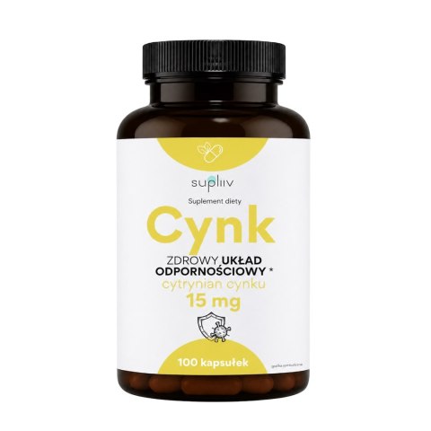 Cynk cytrynian 15mg, 100 kaps. SUPLIIV
