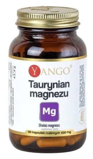 YANGO Taurynian magnezu 600mg, 60 kaps.