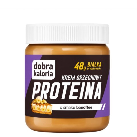 DOBRA KALORIA Krem orzechowy PROTEINA MIX 12 sztuk x 200g (4 x banoffee + 4 x karmel + 4 x lemon cheesecake)