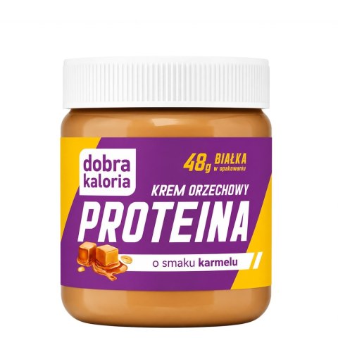 DOBRA KALORIA Krem orzechowy PROTEINA MIX 12 sztuk x 200g (4 x banoffee + 4 x karmel + 4 x lemon cheesecake)