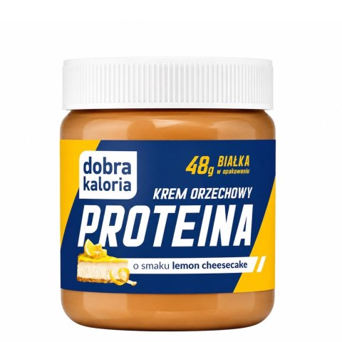 DOBRA KALORIA Krem orzechowy PROTEINA MIX 12 sztuk x 200g (4 x banoffee + 4 x karmel + 4 x lemon cheesecake)