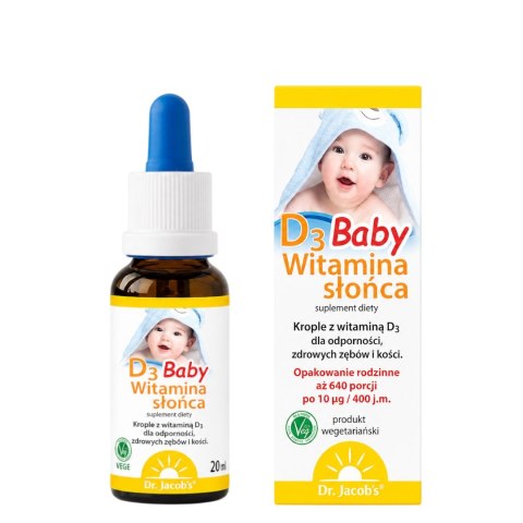 DR. JACOB'S Witamina słońca D3 Baby w kroplach 20ml