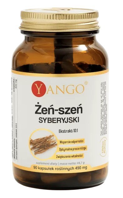 YANGO Żeń-szeń syberyjski ekstrakt 10:1 - 90 kaps.