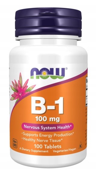 NOW FOODS Witamina B-1 100mg, 100 tabl.